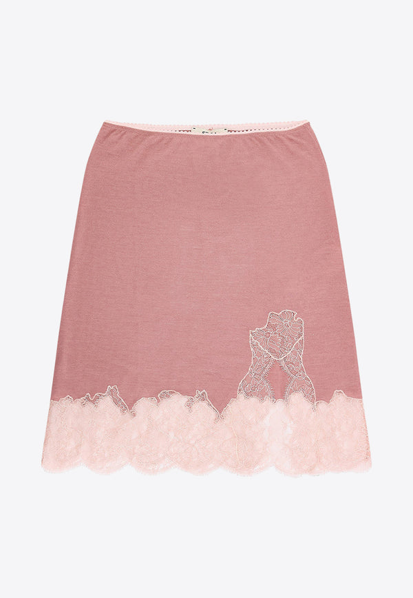 Fendi Lace-Trimmed Cashmere Blend Skirt Pink FZQ999AUZSF1T6N_BLUSH-25_29852373