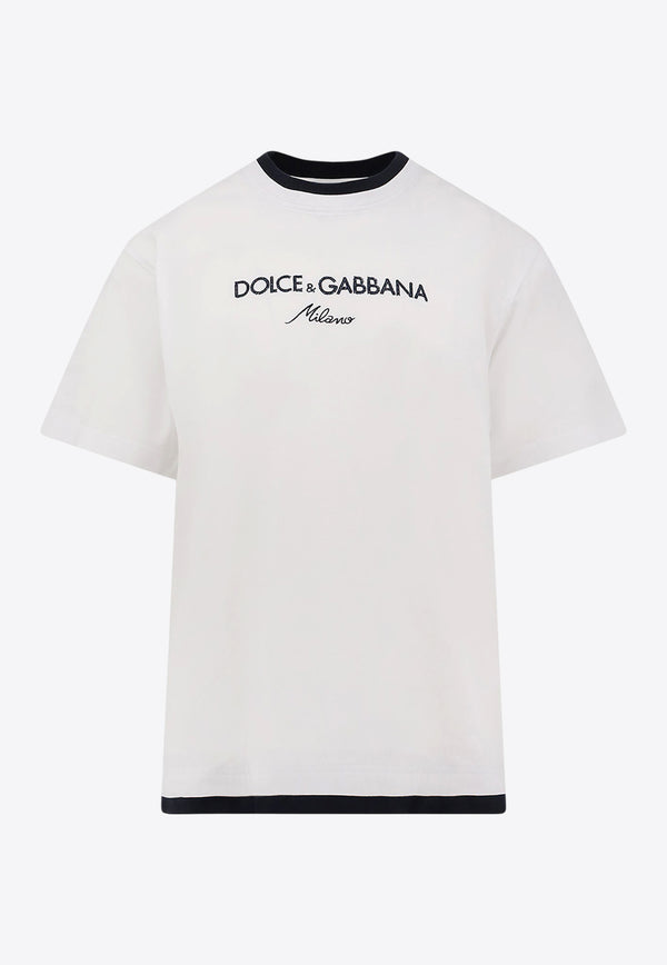 Dolce & Gabbana Logo Print Crewneck T-shirt White G8ST6ZG7PCGW0800_White_29841485