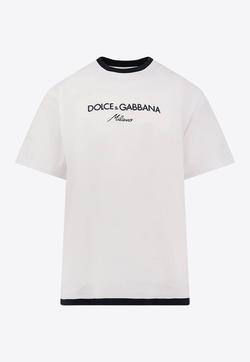 Dolce & Gabbana Logo Print Crewneck T-shirt White G8ST6ZG7PCGW0800_White_29841485