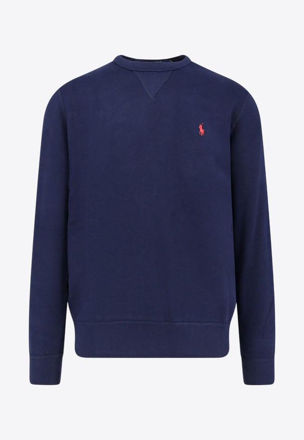 Polo Ralph Lauren Embroidered Logo Crewneck Sweatshirt Navy 710766772003_CRUISE NAVY_29840750