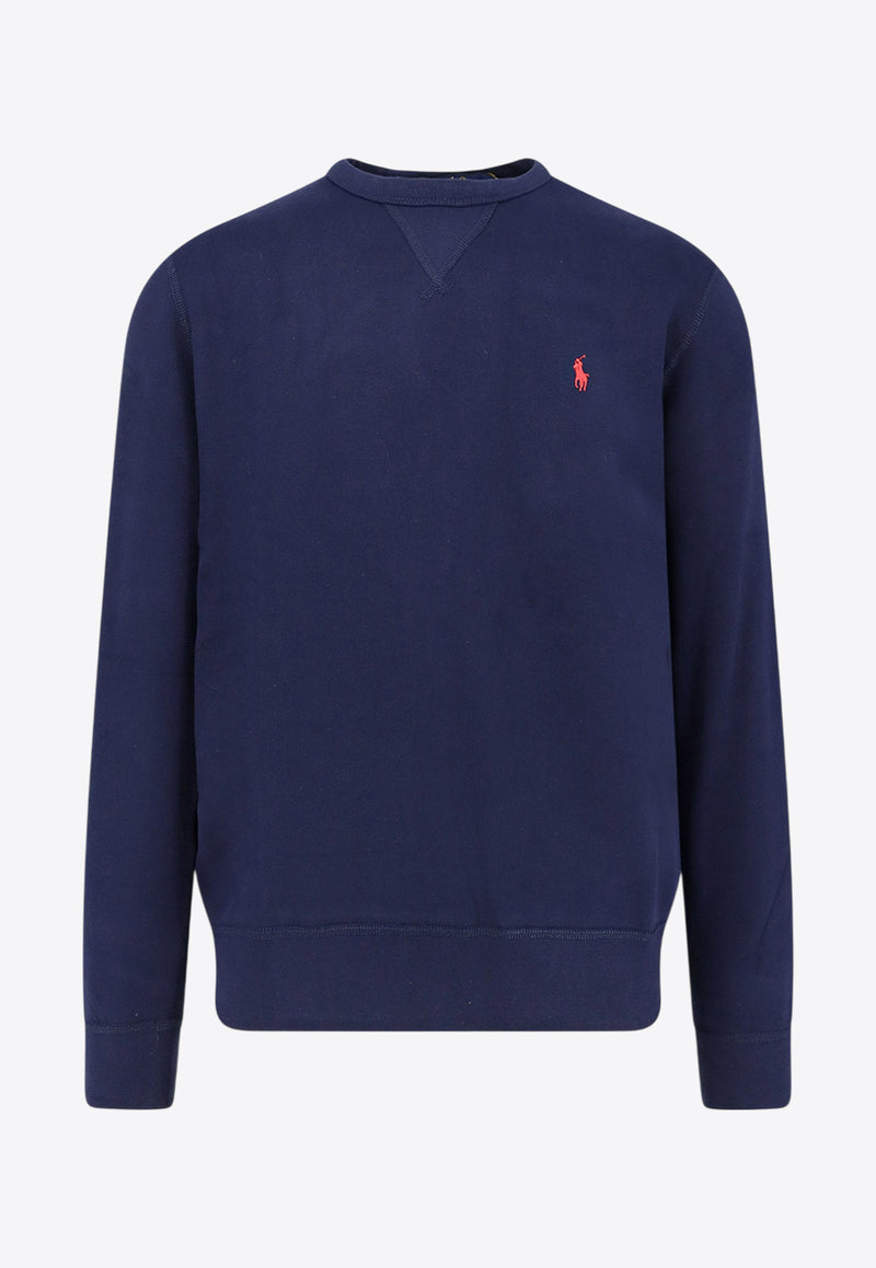 Polo Ralph Lauren Embroidered Logo Crewneck Sweatshirt Navy 710766772003_CRUISE NAVY_29840750