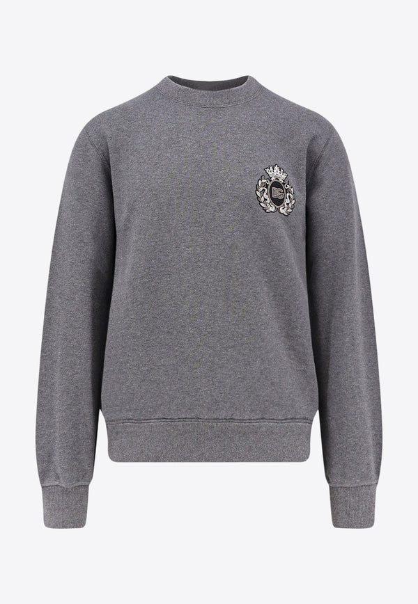 Dolce & Gabbana Heraldic Patch Sweatshirt Gray G9ABJZG7PJ7S8291_Grey_29846457