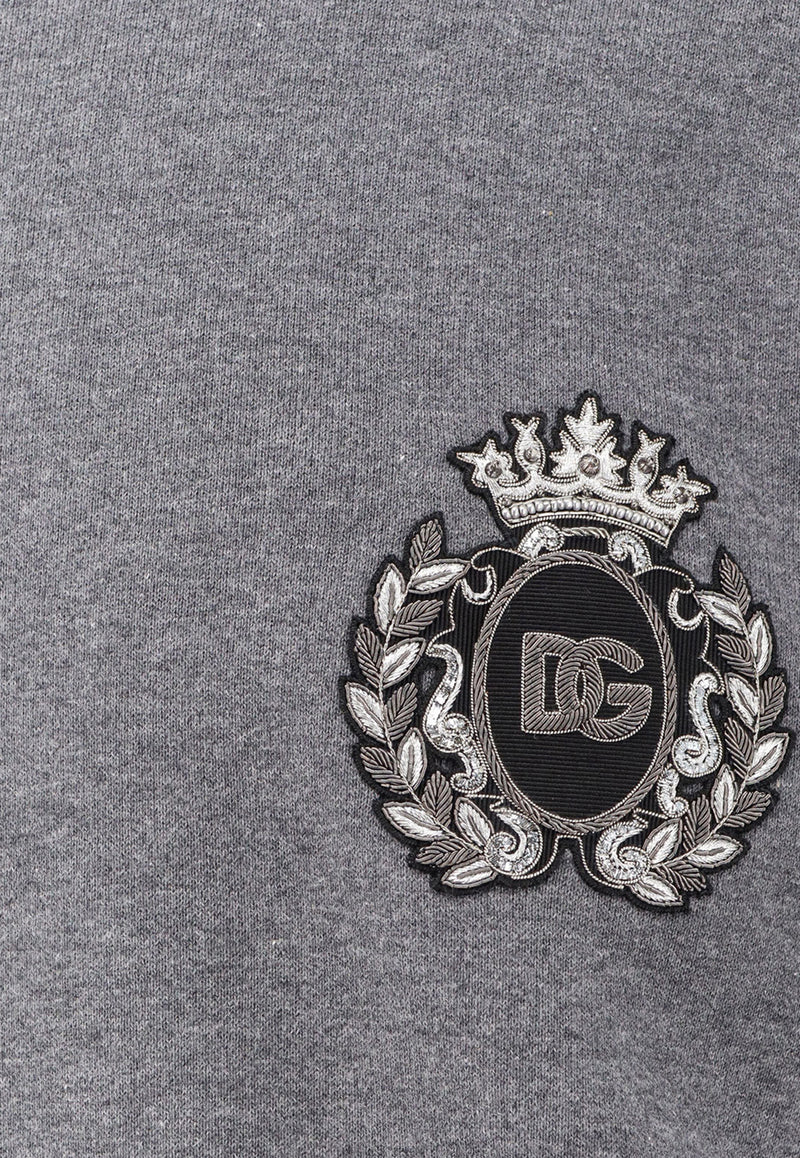 Dolce & Gabbana Heraldic Patch Sweatshirt Gray G9ABJZG7PJ7S8291_Grey_29846457