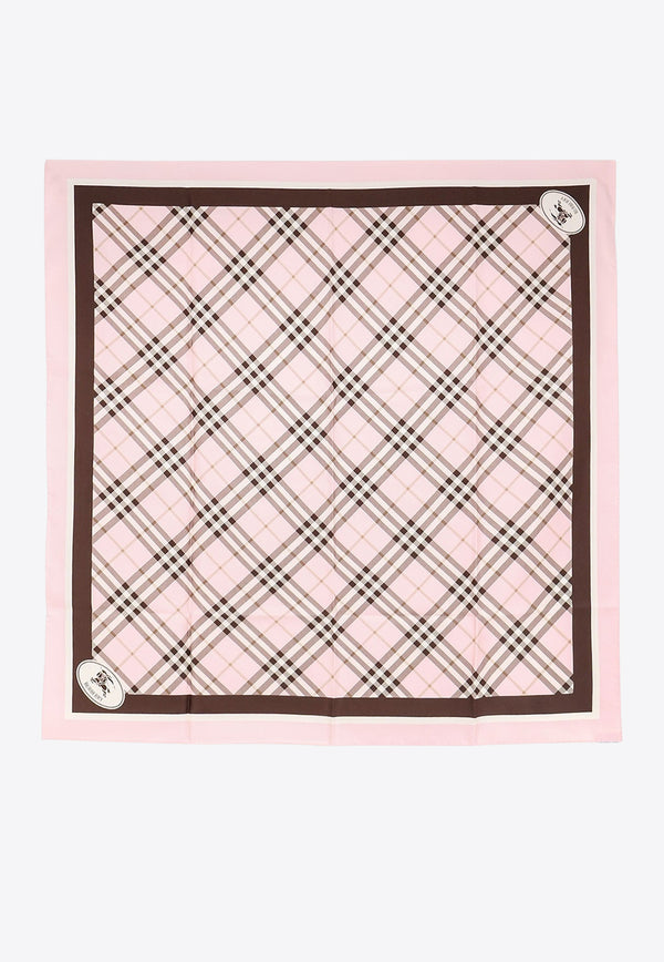 Burberry Checked Squared Scarf Pink 8115769C2902_BOW PINK_29842077