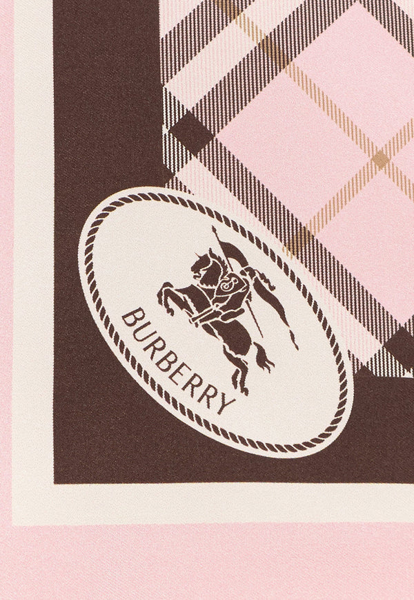 Burberry Checked Squared Scarf Pink 8115769C2902_BOW PINK_29842077