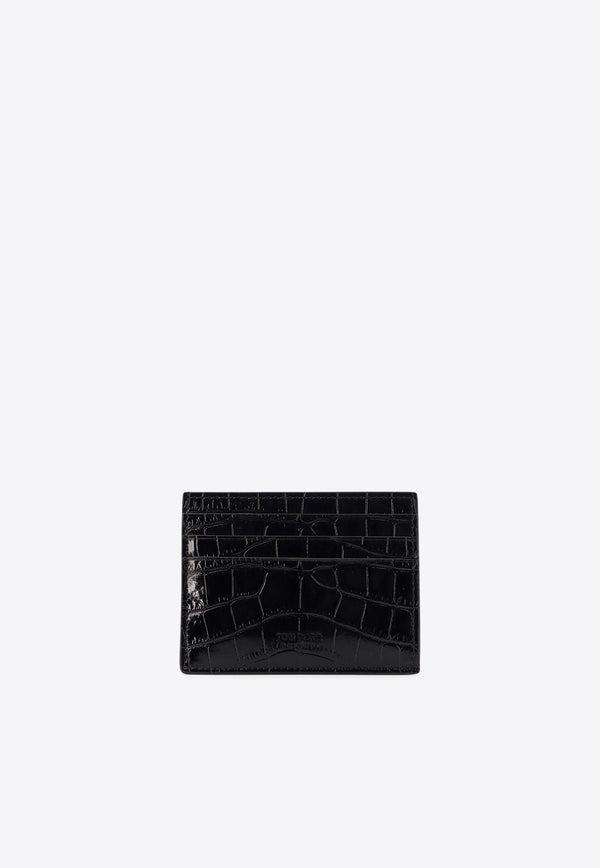 Tom Ford Croc-Embossed Leather Cardholder Black Y0414LCL439G1N001_Black_29843338