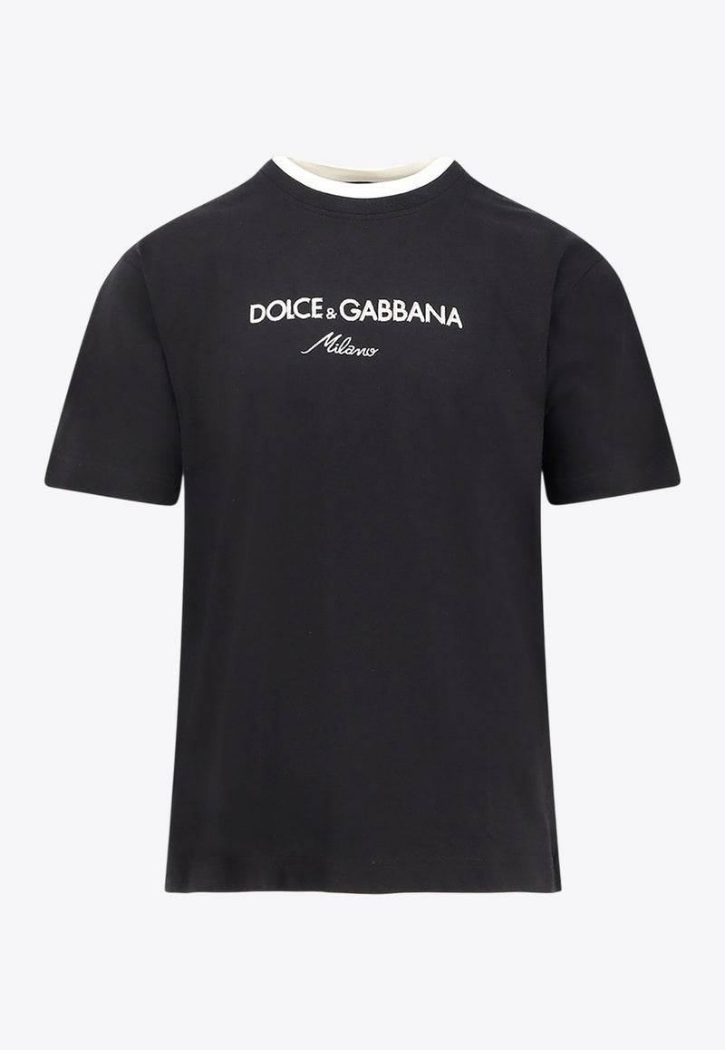 Dolce & Gabbana Logo Print Crewneck T-shirt Black G8ST6ZG7PCGN0000_Black_29848462