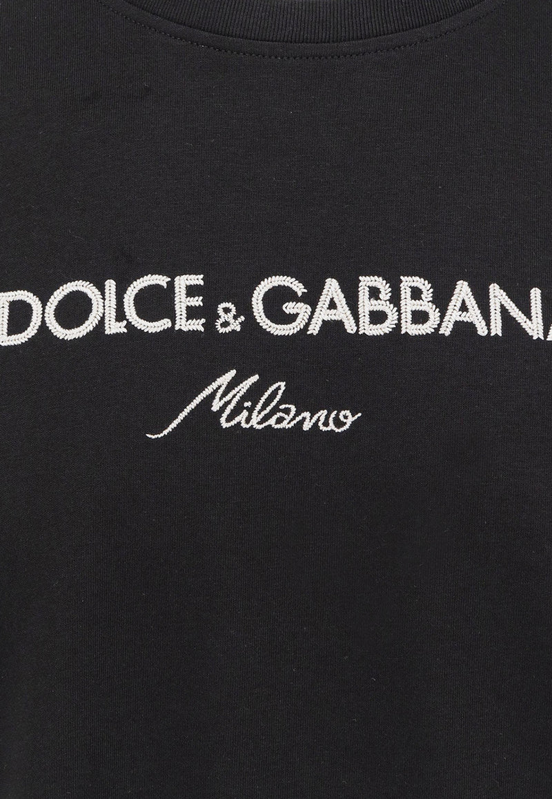 Dolce & Gabbana Logo Print Crewneck T-shirt Black G8ST6ZG7PCGN0000_Black_29848462