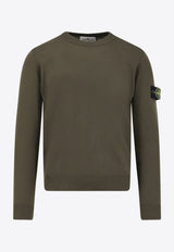 Stone Island Logo Patch Wool Sweater Green K2S155100071S00C4V0054_Military Green_29841693