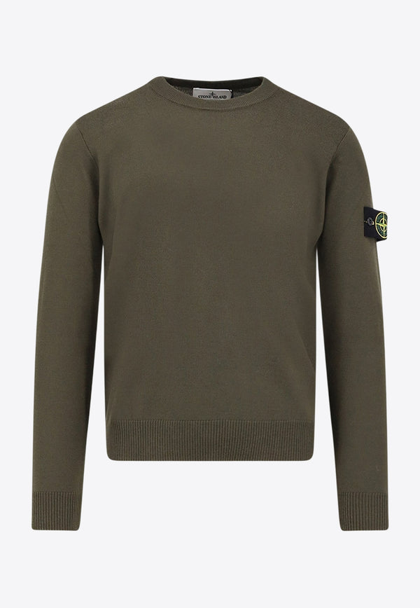 Stone Island Logo Patch Wool Sweater Green K2S155100071S00C4V0054_Military Green_29841693