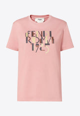 Fendi Fendi Roma 1925 Print T-shirt Pink FS7254AVF9F1T6N_Pink_34276939