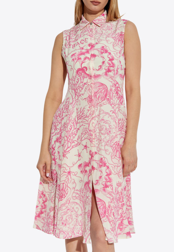 Versace Underwater Barocco Midi Shirt Dress 1021199 1A15398 5K660