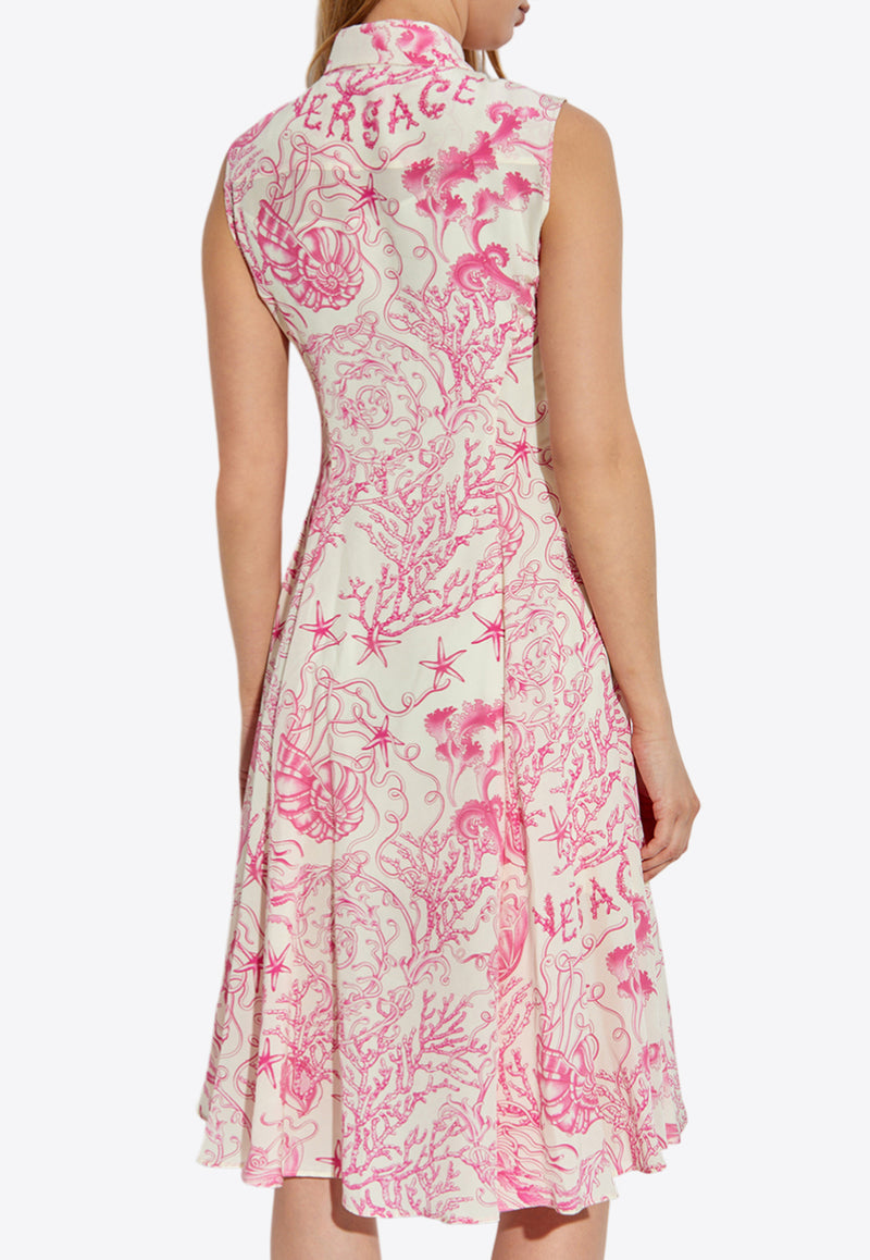 Versace Underwater Barocco Midi Shirt Dress 1021199 1A15398 5K660
