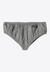 Miu Miu Technical Silk Logo Briefs Gray SP9465SOOO121G_F0112