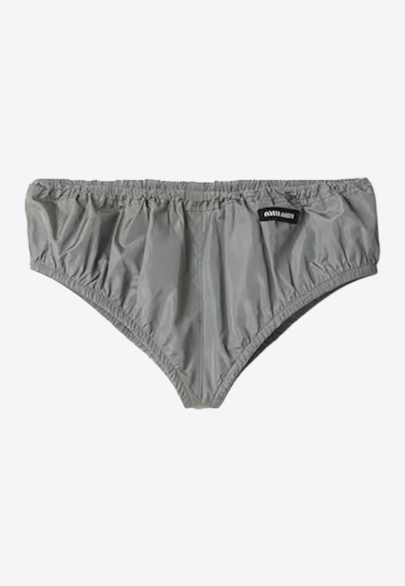 Miu Miu Technical Silk Logo Briefs Gray SP9465SOOO121G_F0112
