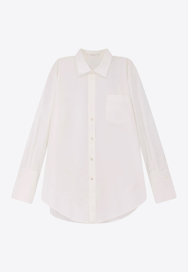 The Row Ment Long-Sleeved Poplin Shirt White 10204W4075WHT_White_29856032