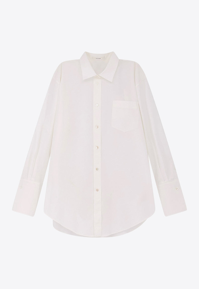 The Row Ment Long-Sleeved Poplin Shirt White 10204W4075WHT_White_29856032