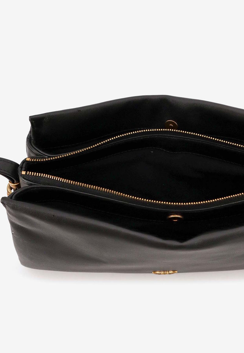 PINKO Triplet Leather Crossbody Bag Black 105161A0QOZ99Q_Black_34275641