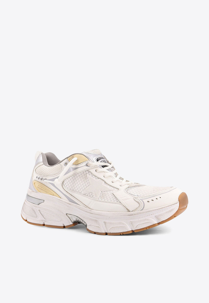 Golden Goose DB Lightstar Leather and Mesh Sneakers White GMF00724F00647610272_White_33032976