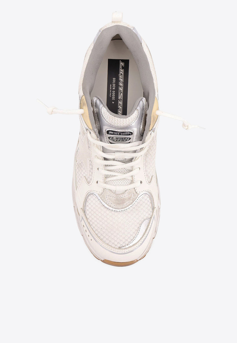 Golden Goose DB Lightstar Leather and Mesh Sneakers White GMF00724F00647610272_White_33032976