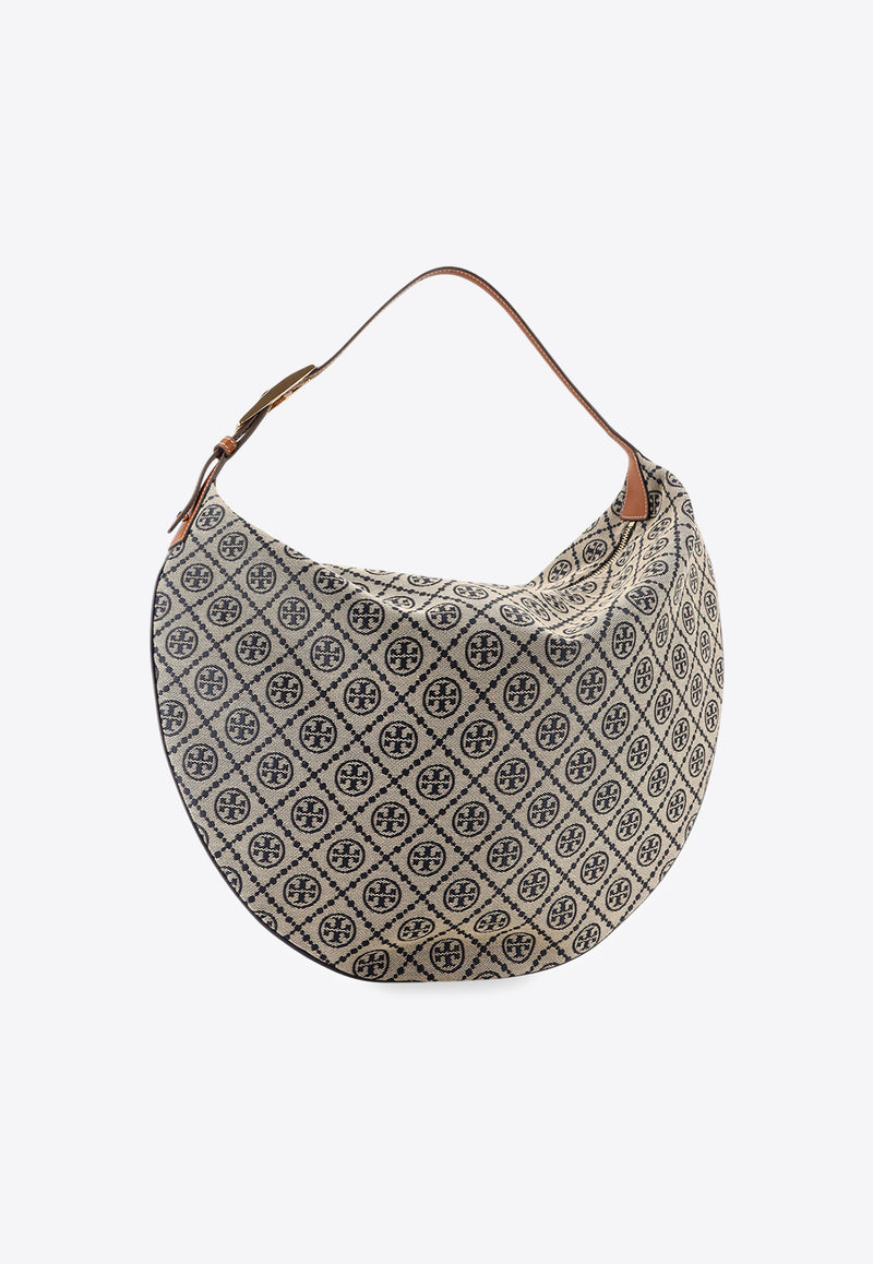 Tory Burch T-Monogram Balloon Jacquard Shoulder Bag Navy 177028405_Tory navy_29844017