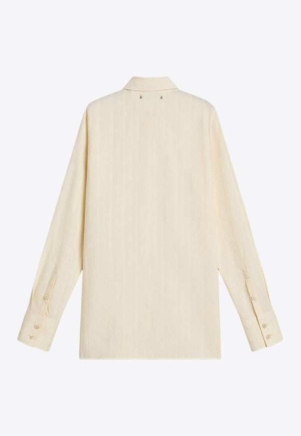 Golden Goose DB Embroidered Buttoned Shirt Off-white GWP02481P00215220102_Antique white_34795065