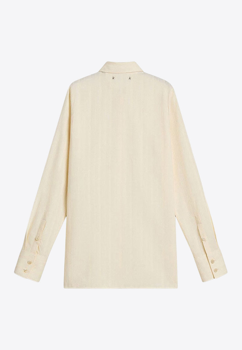 Golden Goose DB Embroidered Buttoned Shirt Off-white GWP02481P00215220102_Antique white_34795065