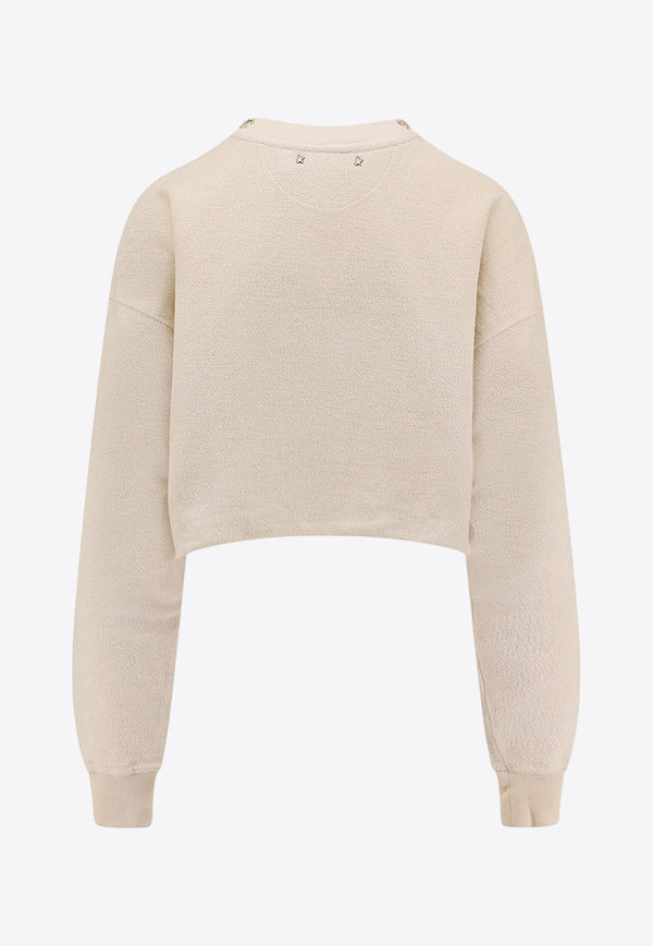 Golden Goose DB Embellished Cropped Sweater Cream GWP02203P00212211616_ARTIC WOLF_34795063