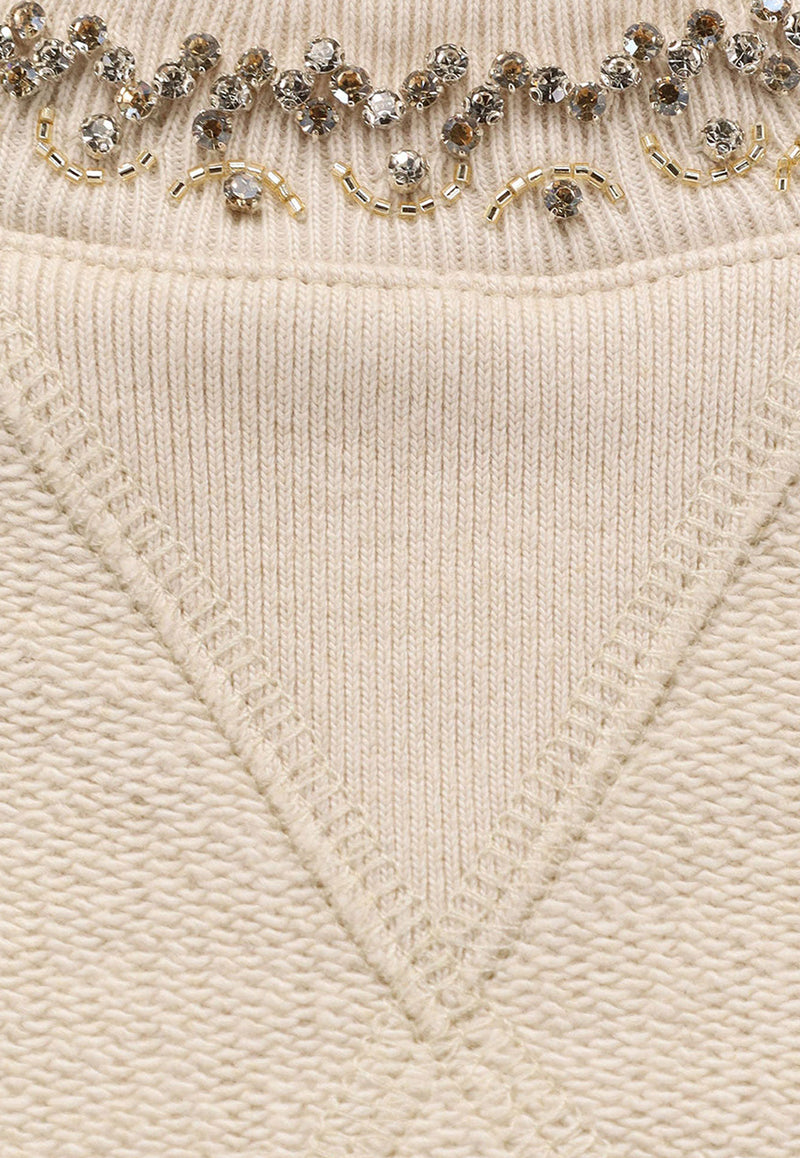 Golden Goose DB Embellished Cropped Sweater Cream GWP02203P00212211616_ARTIC WOLF_34795063