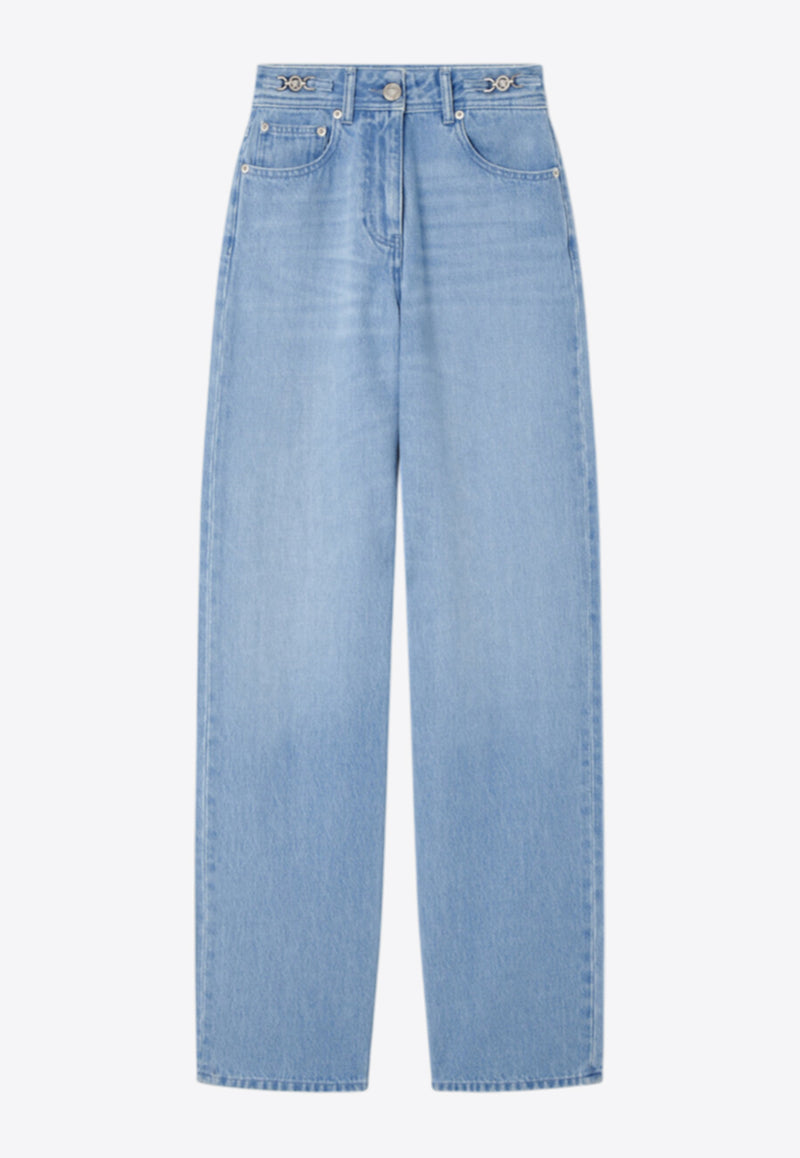 Versace High-Rise Straight-Leg Jeans 1021268 1A14802 1D190