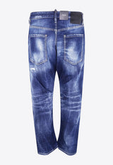Dsquared2 Faded Straight-Leg Jeans Navy S71LB1704S30664_470