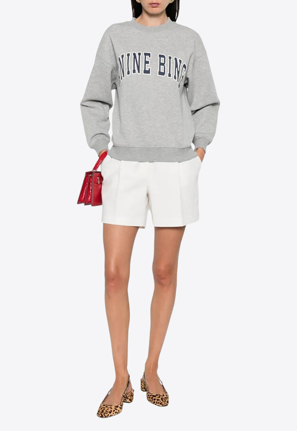 Anine Bing Spencer Logo Sweatshirt Gray A0811531_GRM1