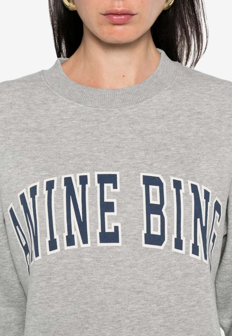 Anine Bing Spencer Logo Sweatshirt Gray A0811531_GRM1