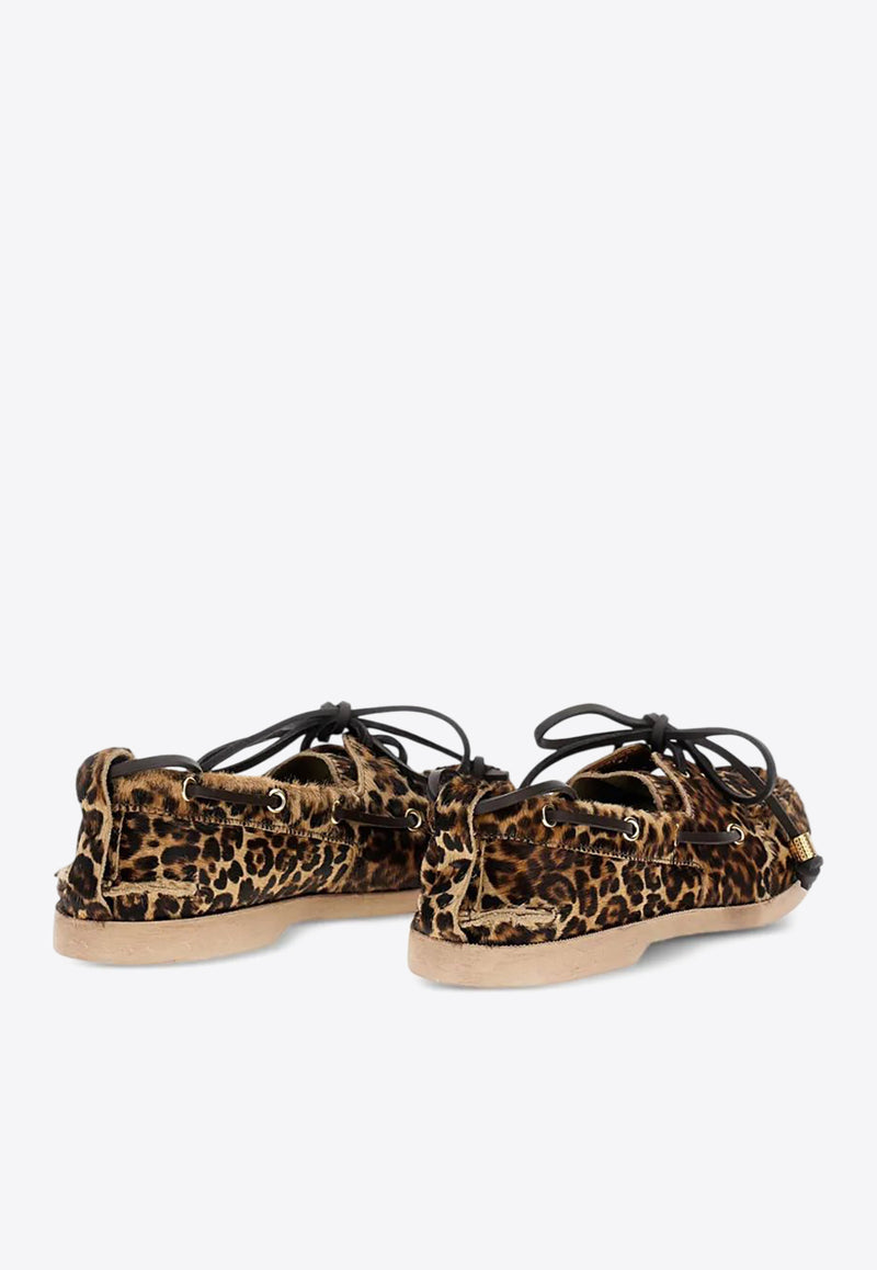 Golden Goose DB Cruise Leopard Print Loafers Brown GWF00883F007619_81487