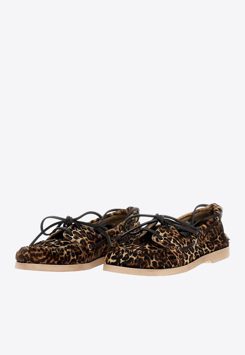 Golden Goose DB Cruise Leopard Print Loafers Brown GWF00883F007619_81487