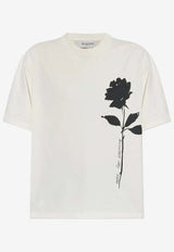Golden Goose DB Rose Print Boxy T-shirt White GWP01874P002127_82432