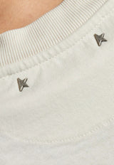 Golden Goose DB Rose Print Boxy T-shirt White GWP01874P002127_82432