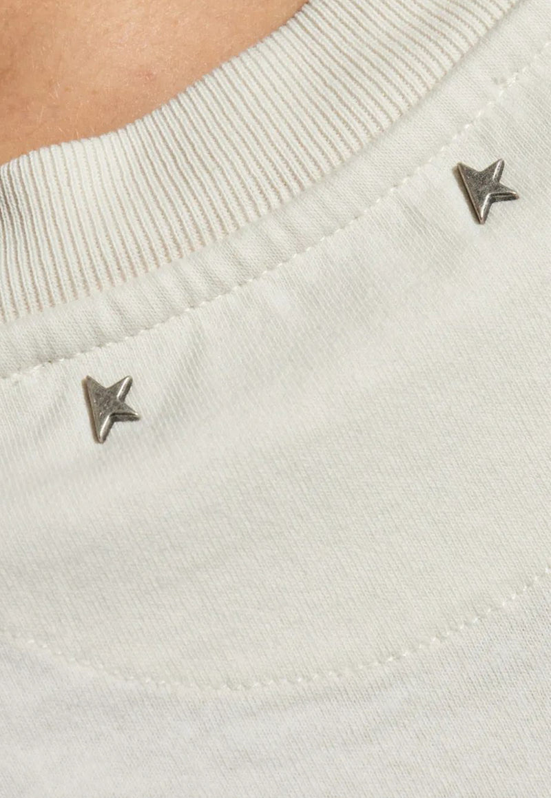 Golden Goose DB Rose Print Boxy T-shirt White GWP01874P002127_82432