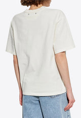 Golden Goose DB Rose Print Boxy T-shirt White GWP01874P002127_82432