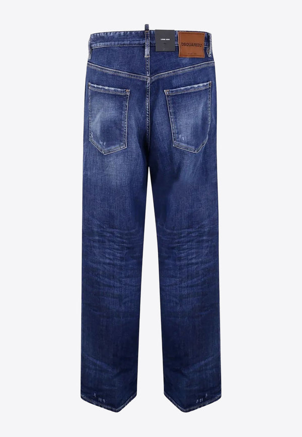 Dsquared2 Distressed Faded Jeans Navy S74LB1730S30872_470
