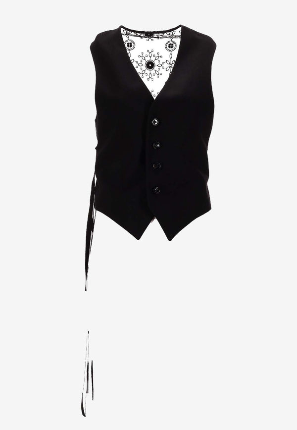 Ann Demeulemeester Tiuku Classic Waistcoat Black B0012742FA558_099