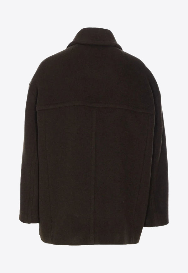 Isabel Marant Fiby Double-Breasted Coat Brown MA0455FAB1D03I_67DK