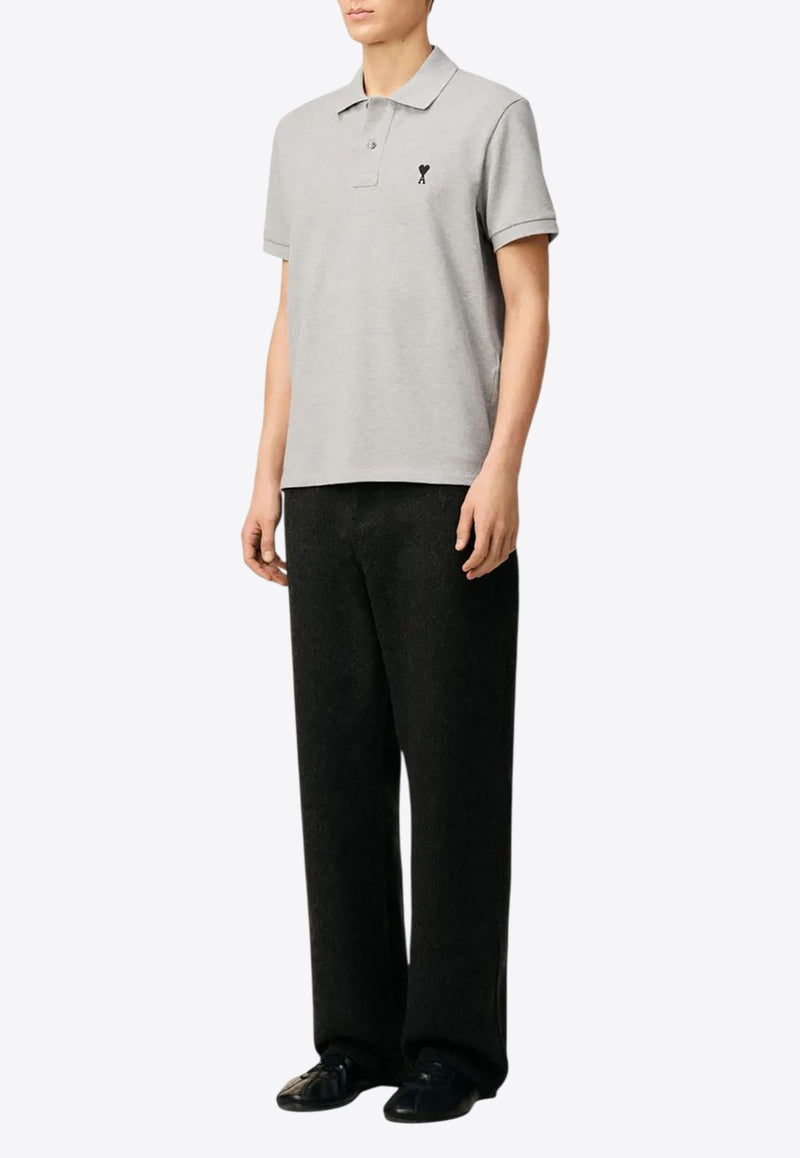 AMI PARIS Ami De Coeur Polo T-shirt Gray HPL411760_0951