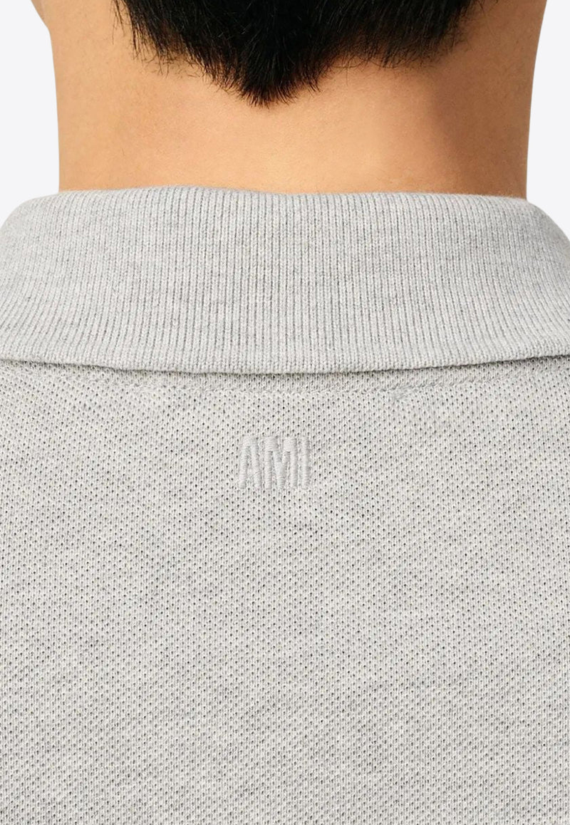 AMI PARIS Ami De Coeur Polo T-shirt Gray HPL411760_0951