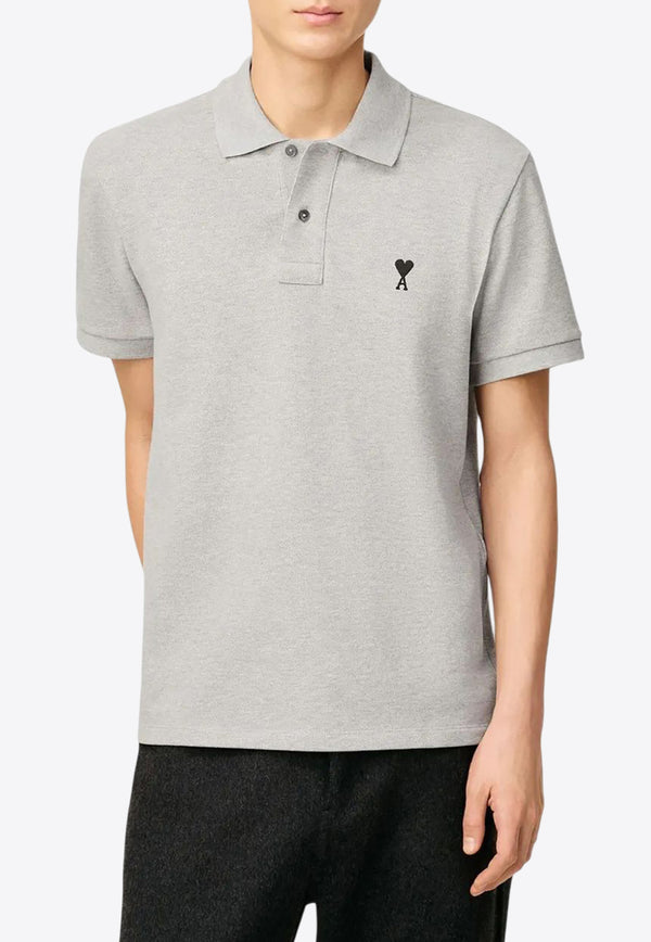 AMI PARIS Ami De Coeur Polo T-shirt Gray HPL411760_0951