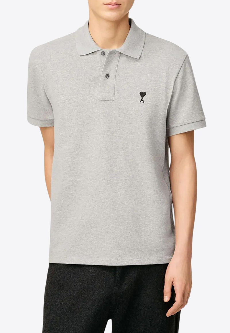 AMI PARIS Ami De Coeur Polo T-shirt Gray HPL411760_0951