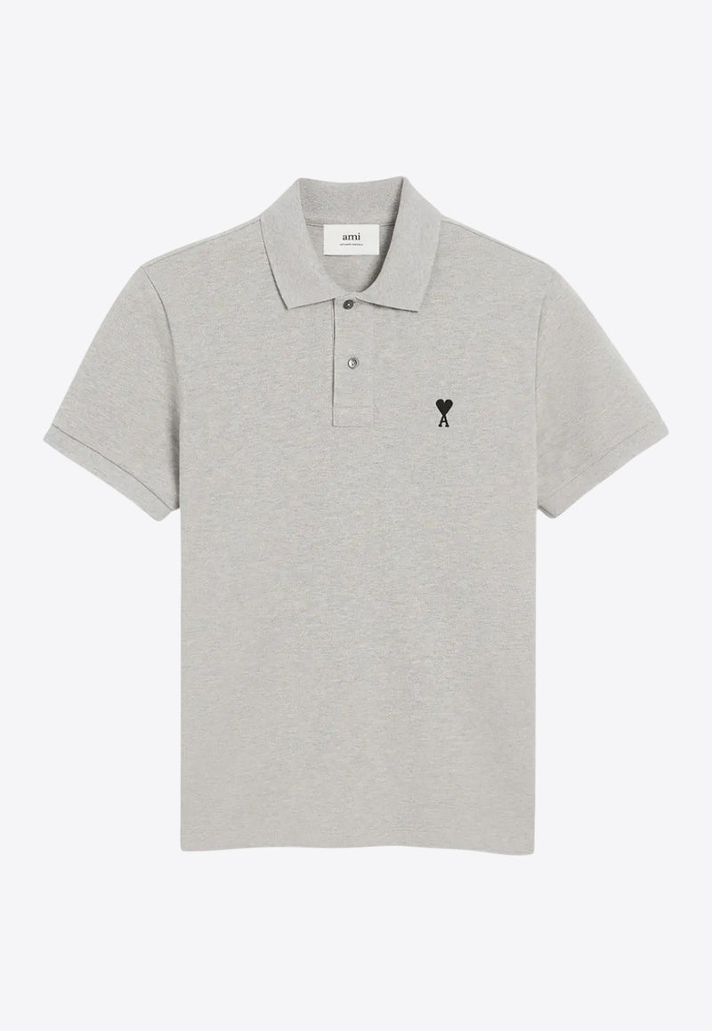 AMI PARIS Ami De Coeur Polo T-shirt Gray HPL411760_0951