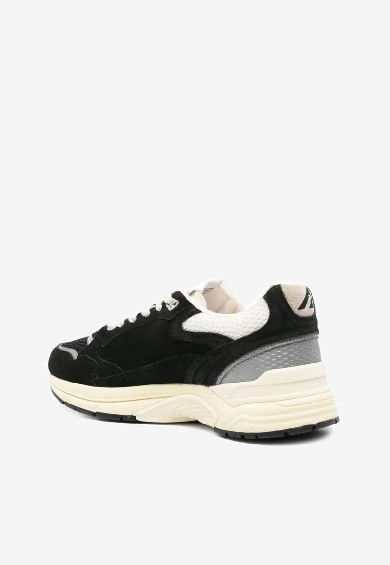 Autry Hyperway Low-Top Suede Sneakers Black HYLWUM_07