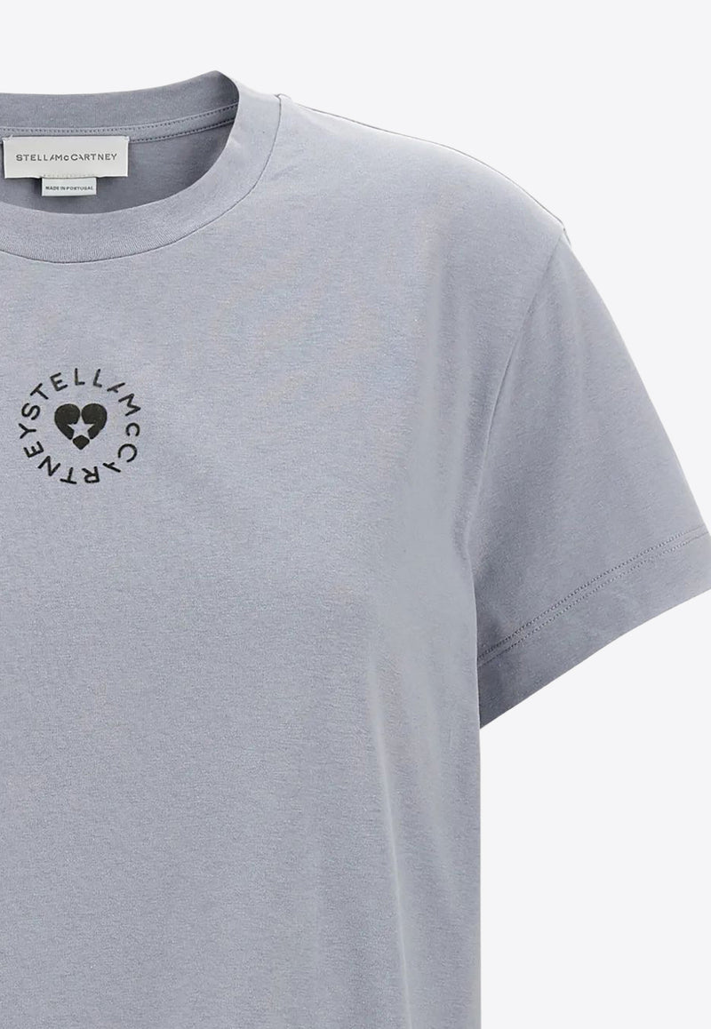 Stella McCartney Iconic Mini Heart T-shirt Light Blue 6J02733SPY53_4701