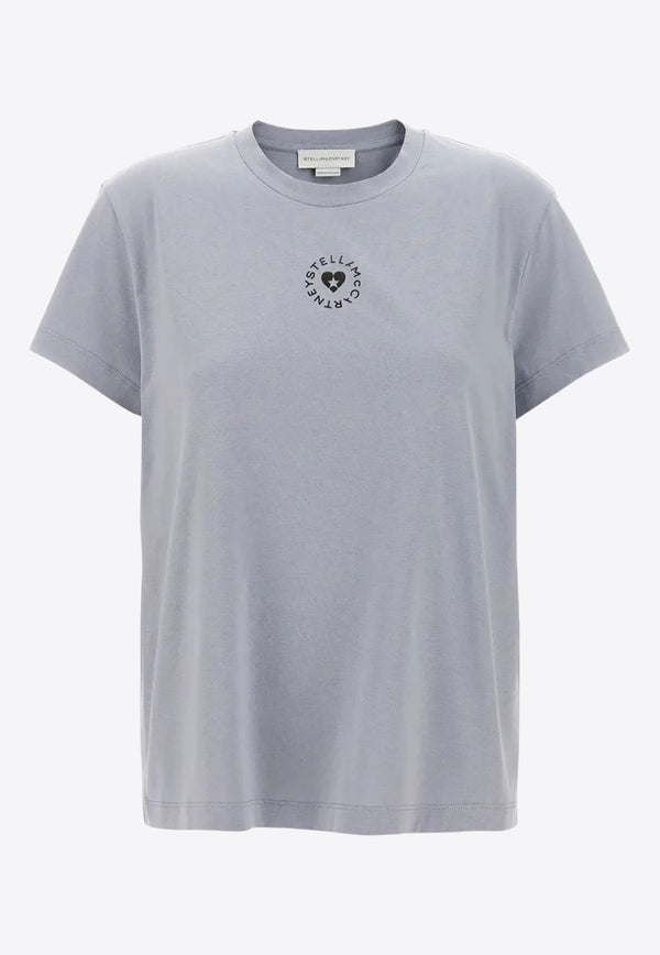 Stella McCartney Iconic Mini Heart T-shirt Light Blue 6J02733SPY53_4701